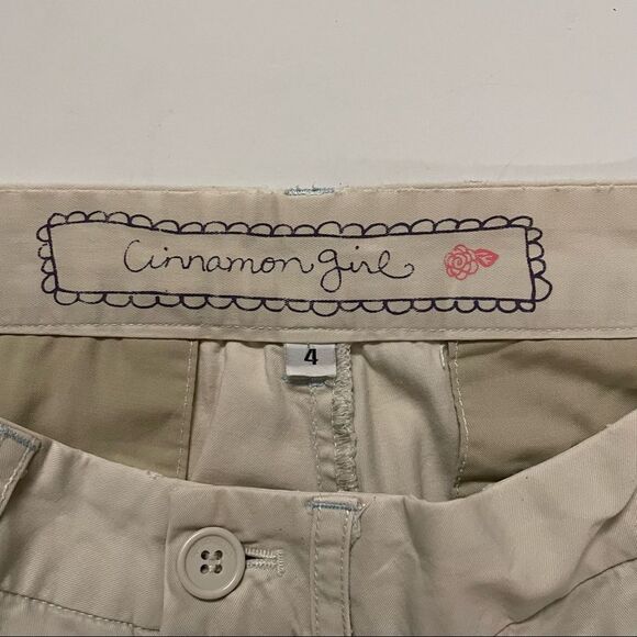 Cinnamon Girl ~ light khaki Bermuda Shorts ~ size 4 - Picture 3 of 6